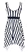 DANIFY Women's One Piece Swimsuit Sailor Striped Plus Size Swimwear Cover up Swimdress