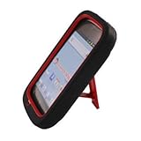 For Huawei Ascend Y M866 H866C Hybrid Hard Rubber Case Red Black With Stand