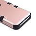 ULAK iPhone 5C Case, iPhone 5C Kids Case, Heavy Duty Shockproof Soft Silicone Rubber Hard Plastic Hybrid Protection Kidproof High Impact Case Cover for Apple iPhone 5C-Rose Gold/Black