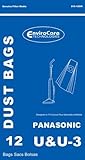 Package of 12 Replacement Panasonic U/U3/U6 Bags