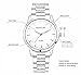 Valentine's Romantic His and Hers Wrist Watches,fq240 Silver Stainless Steel Pair Wristwatches for Men Women White Face Set of 2