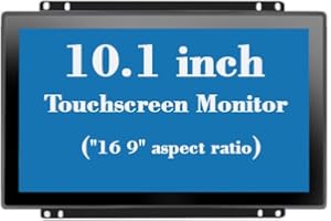 RIUIIN 10.1 Inch Open Frame Capacitive Touchscreen Monitor,1280x800 Resolution 16:10 Aspect Ratio Waterproof,VESA+Panel Mount, for Kiosk, Automation, POS，Vending，HMI and Digital Signage 7x24h Work