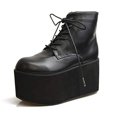 Amazon Nofall レースアップ厚底ショートブーツ 靴 ブーツ