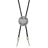 Joxevyia Gray Stone Bolo Tie for Men Vintage Agate