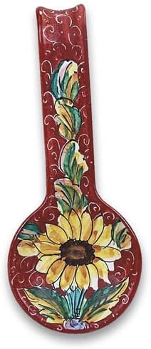 Umbria Hand Painted Girasole Ceramic Spoonrest From Italy