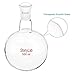 StonyLab Glass 500ml Heavy Wall Single Neck 1 Neck Round Bottom Flask RBF, with 24/40 Standard Taper Outer Joint – 500ml