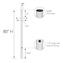 Design House Traditional Outdoor Lamp Post with