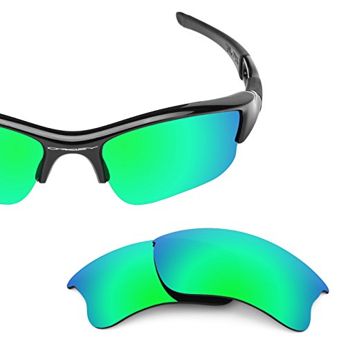 Revant Polarized Replacement Lenses for Oakley Flak Jacket XLJEmerald Green MirrorShield Asian Fit