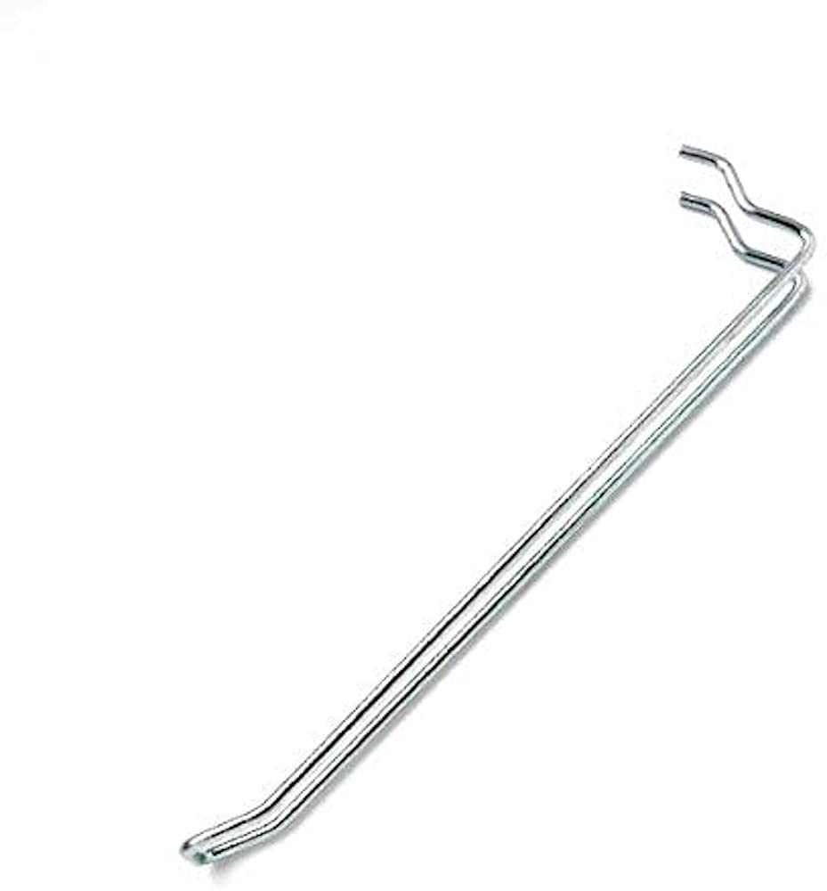Merriway BH01903 (10 Pcs) 100 mm (4 Inch) Looped Pegboard Hook Bright Zinc Plated - Pack of 10 Pieces