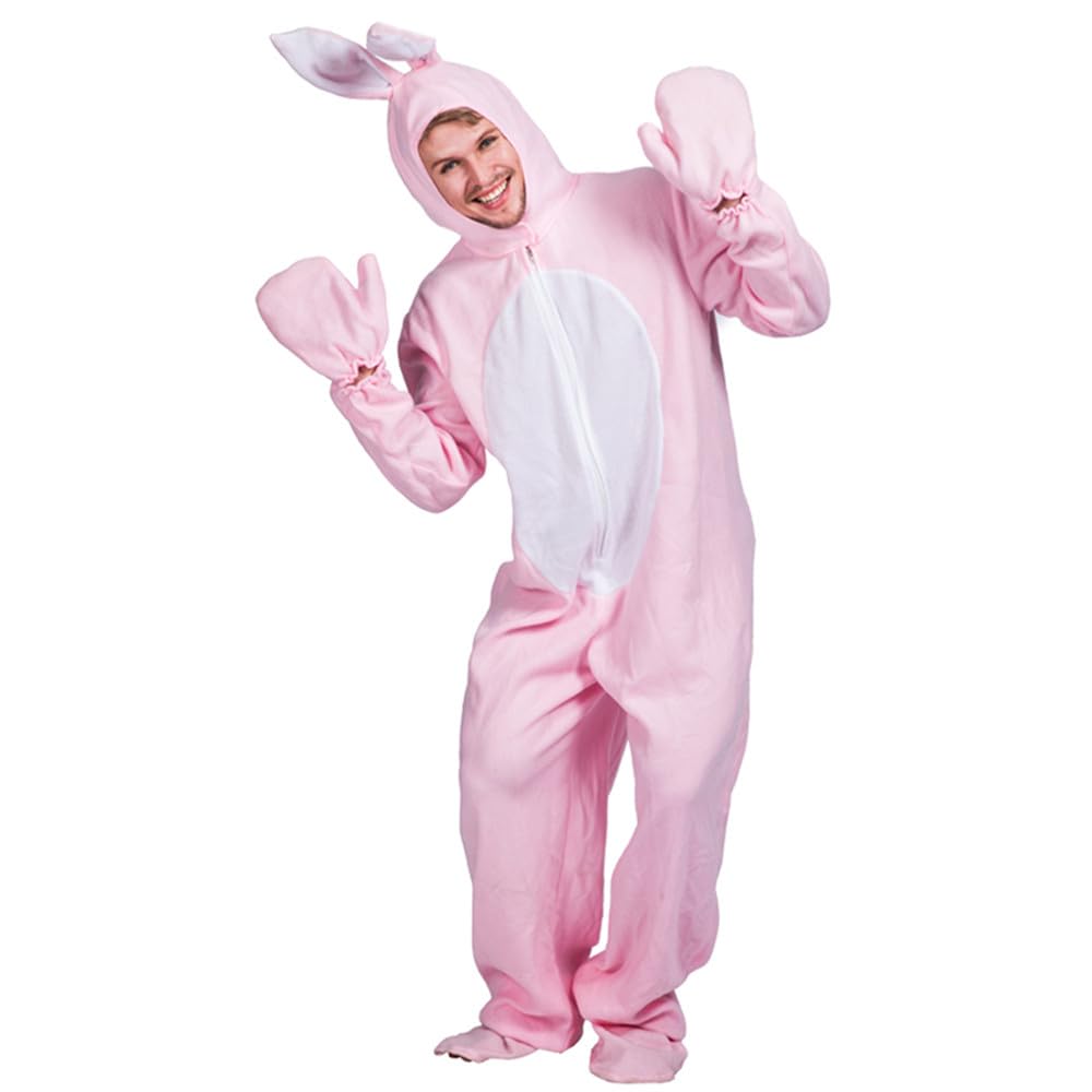 EraSpooky Unisex Rabbit Bunny Mascot Costume Easter Fancy Dress Adult Halllween Party Outfit One Size