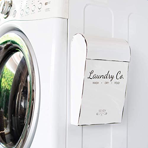 Metal Lint Bin Laundry Room Organization Decor Farmhouse