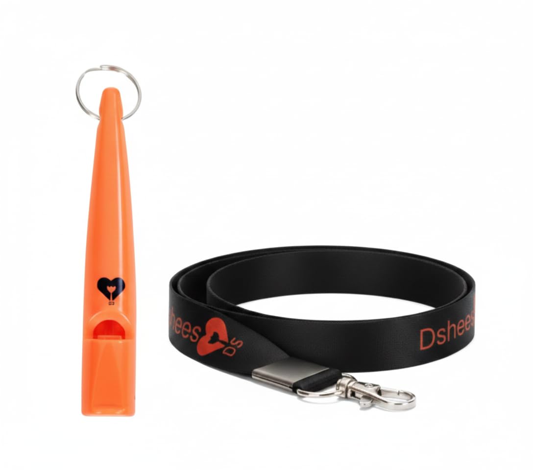 Dshees Dog Training Whistle – High-Frequency Recall & Bark-Control Whistle with Lanyard | Puppy Obedience Trainer & Behaviour Correction Tool