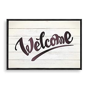 Framed Canvas Wall Art Welcome Canvas Prints Home Artwork Decoration for Living Room,Bedroom - 16x24 inches
