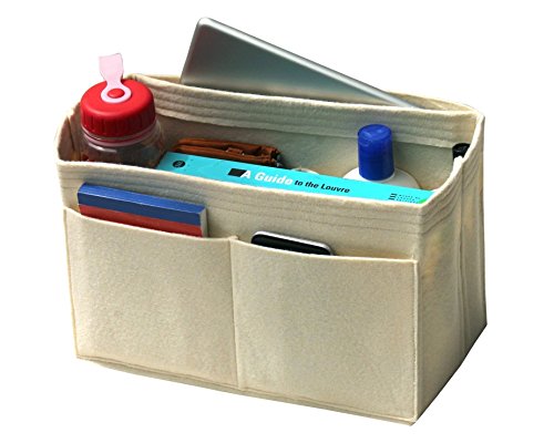 [Fits Her.mes Bags] Felt Tote Organizer (w/Milk Water Bottle Holder), Bag in Bag, Wool Purse Insert, Customized Tote Organize, Cosmetic Makeup Diaper Handbag - Thumbnail 4