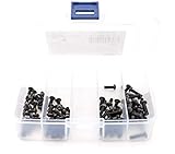 iExcell Total 100-Pack M4 x 8mm M4 x 10mm M4 x 12mm M4 x 16mm Alloy Steel Hex Socket Button Head Cap Screws Kit , Black
