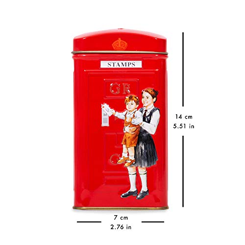 AHMAD TEA LONDON TELEPHONE BOX CADDY GIFT TIN, 20 TEABAG, ENGLISH BREAKFAST
