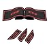 Aulley Auto Dust-proof Gate Slot Pad Car Interior Dcoration Door Groove Cushions Cup Mat for Mazda CX-5 2017 2018 Black Red