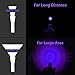AHOME V10 UV 395nm Blacklight Flashlight [Purple Head] & [USB Rechargeable] Black Light Ultraviolet LED Lamp, Scorpion Finder & Pet Urine Detector with Charging Cable