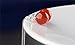 KOREA-JIAEN Ear Line S925 Sterling Silver Plated Base Earrings 10mm Red Agate Bead Charm Earrings (Red Agate)