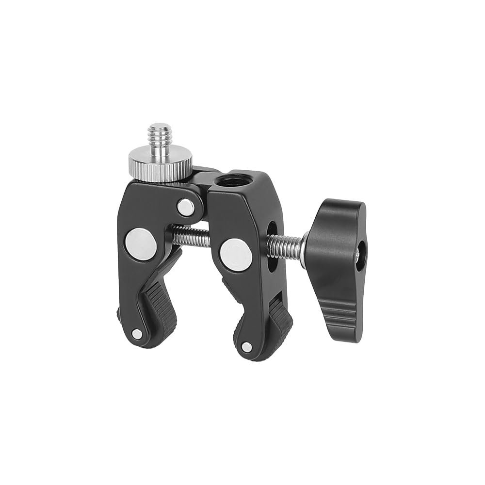 SZRIG Super Crab Clamp Articulated 1/4"-20 Screw for Camera Accessories(Black)