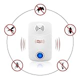 Eco-Mate Ultrasonic Pest Repeller for Mouse, Rat, Cockroach, Rodents, Flies, Roaches, Ants, Fleas and Other Insects. Indoor, Garden, Back Yard repellent with LED Night Light (1)