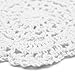 kilofly Small Crochet Cotton Lace Coasters Doilies Pack Set, 4pc, White, Round, 4 inch