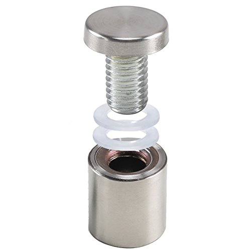 Stainless Steel Standoff MANYEE 20Pcs (19x25mm) Wall Mount Glass Sign Standoff Pin Mounting Hardware Standoff Clamp Adjustable Advertisement Fixing Screw Nails for Holding Glass Acrylic Artwork Photos