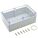 LeMotech ABS Plastic Junction Box Dustproof Waterproof IP65 Electrical Enclosure Box Universal Project Enclosure Grey with PC Transparent Clear Cover 9 x 5.9 x 3.4 inch(230 x 150 x 87 mm)