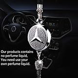 PATRICON Exquisite Car Logo Diamond Pendant Ornaments for Mercedes Benz Accessories, Car Perfume Hanging Air Refreshing Charm Decoration