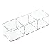 InterDesign Clarity Bathroom Interlocking Divided Drawer Organizer for Cosmetics, Beauty Products, Hair Accessories, Clear, X-Large, 12-inch x 4-inch x 3-inch