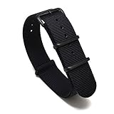 Nato Skull 20mm NATO Watch Band Strap with PVD Buckles in Black