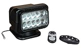 20574 Golight Dual Wireless Remote, LED Spotlight - 900' Beam - Black - Perm Base - 2520 Lumen