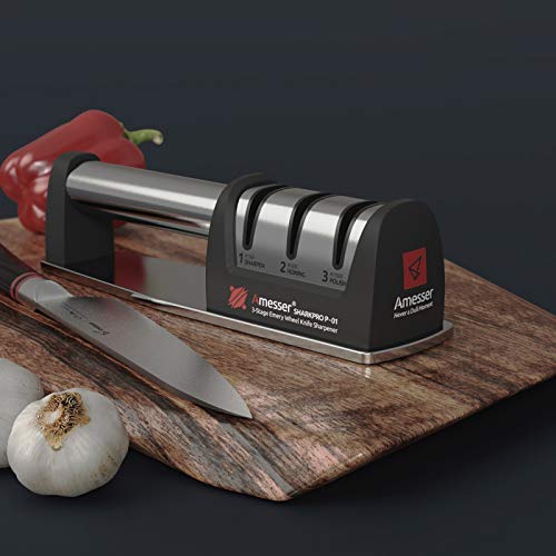 Amesser Knife Sharpener Diamond Wheel Quickly Sharpen, Honing, Polish