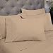 Cal King Size Bed Sheets - 6 Piece 1500 Supreme Collection Fine Brushed Microfiber Deep Pocket California King Sheet Set Bedding - 2 Extra Pillow Cases, Great Value, California King, Taupe