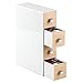 iDesign RealWood 4-Drawer Flip Vanity Organizer - 2.6