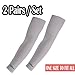 The Elixir 2 Pairs, Grey Cooling Arm Sleeves Athletic Sport Skins - Sun Protective UV Cover Fishing
