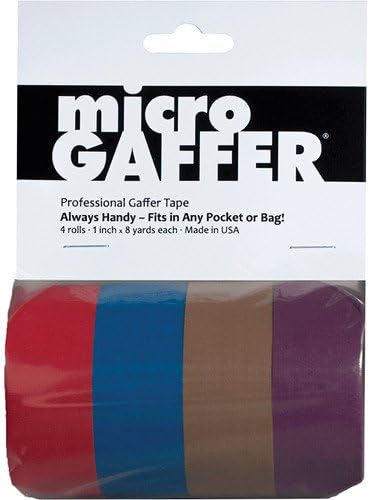 BarnDoor Lighting MicroGaffer (1 ea) Red, Blue, Brown, Purple Micro Gaffer Tape Rolls 1" x 8yds