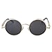 Steampunk Retro Gothic Vintage Colored Metal Round Circle Frame Sunglasses Colored Lens OWL