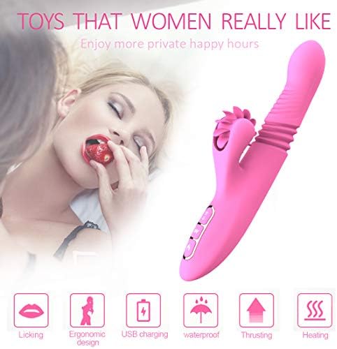 Seventh Feeling Rotation Tongue Lips Licking Multi-Speed Handheld Massage USB Chargeable Waterproof For Women