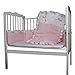 Babyoll Bedding Regal Neutral Mini crib/ Portable/ Port-a-Crib Bedding Set for boy and girly, pink/white