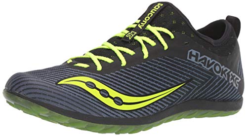 Saucony Men's Havok XC2 Flat Track and Field Shoe, Black/Citron, 9 Medium US