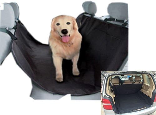 New Waterproof Dog Car Seat Cover 2 in 1 Rear Bench Pet Hammock Clean GSD1B
