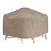 Budge P5A32PM1 English Garden Patio Bar Table Cover Heavy Duty and Waterproof, Small, Tan Tweed