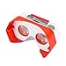DSCVR Headset inspired by Google Cardboard v2 IO 2015 VR Gear for Apple iPhone and Android Smartphones - Google WWGC Certified Virtual Reality Viewer (Red)