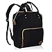 Veegul Wide Open Multipurpose Travel Backpack Lightweight Casual Daypack 18L Black