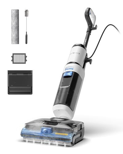 Floor One S6 Stretch Steam aspiradora y limpiadora a Vapor 2 en 1 para seco y húmedo con Vapor a 160 °C diseño Lay Flat 180° antienredos y autolimpieza FlashDry