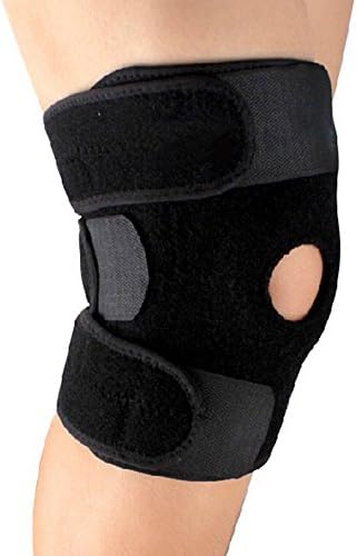 Shinecailife Knee Brace Support Sleeve,Open-Patella Stabilizer Protector Wrap with Adjustable Strapping &amp; Extra-Thick Breathable Sleeve For Arthritis,Running,Basketball,Sports