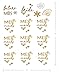 Bachelorettesy Wedding Temporary Tattoos 6 Sheets Bride Bachelorette Stickers 100+ Metallic Gold Tattoos for Bridal Party, Bachelorette Trip, Bridal Shower Party Decorations, Party Favors (Jewel)