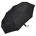 Plemo Auto Open Close Compact Travel Folding Umbrella with Anti-Slip Rubberized Grip, Windproof and Waterproof Portable for Business and Travel (Classic Black)