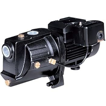Acquaer SJC075 3/4 HP Dual-Voltage Cast Iron Shallow Well Jet Pump, Black